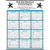 Full Year View Single Sheet Commercial Calendar: 2027