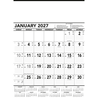 Commercial Contractor Calendar: Black & White 2027