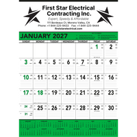 Commercial Contractor Calendar: Green & Black 2027