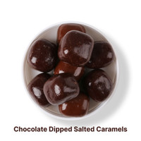 Chocolate Dipped Salted Caramels: Large Jar