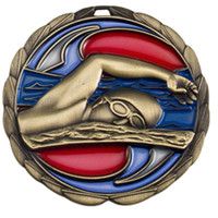 Stock Color Medals: Swimming