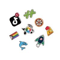 Diestruck Soft Enamel Lapel Pins: 3/4" W X 3/4" H