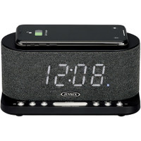 Jensen Dual Alarm Clock Radio with Wireless Qi Charging