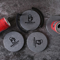 Relic Diatomite Coaster: 4 Pc Set In Metal Stand