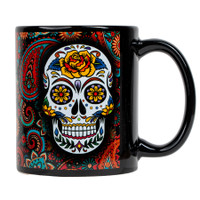 Full Color 11 Oz. Black Ceramic Mug