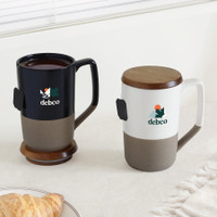 Valencia 16 Fl. Oz. Ceramic Mug With Lid - HPG Brands