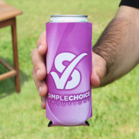 Full Color 12 oz Slim Neogreen™ Recycled Can Cooler - HPG Brands