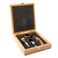 4-Piece Bamboo Wine Tool Set