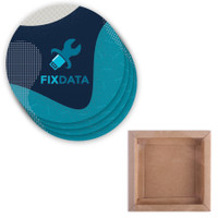 4 Pc reGen Recycled Polyester Round Dye Sub Coaster Set