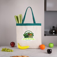 12oz Cotton Canvas Tote Bag: 17.5" W X 16" H