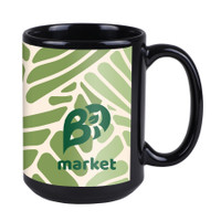 Full Color 15 Oz. Black Ceramic Mug