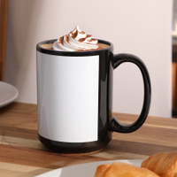 Full Color 15 Oz. Black Ceramic Mug