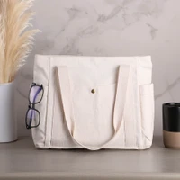 Harper Multi-Pocket 12 oz Cotton Tote