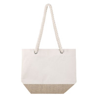 12 Oz. Astoria Cotton Canvas Tote With Jute Bottom