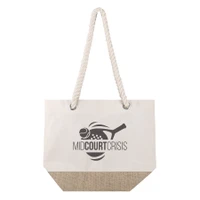 12 Oz. Astoria Cotton Canvas Tote With Jute Bottom