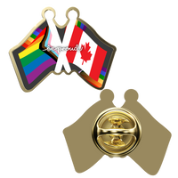 Digistock Lapel Pins: Double Flag