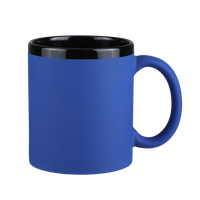 Lano Black 11 Oz Soft Touch C Handle Mug