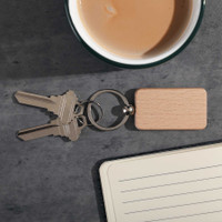 Oak Rectangular Keytag