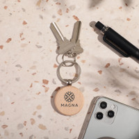 Oak Round Keytag
