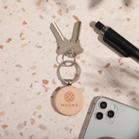 Oak Round Keytag