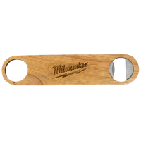 Slim Wood Bottle Opener with Integrated Metal Jaw