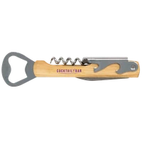 Wood Bottle Opener and Corkscrew
