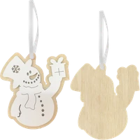Snowman Layered Wood Ornament