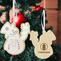 Snowman Layered Wood Ornament