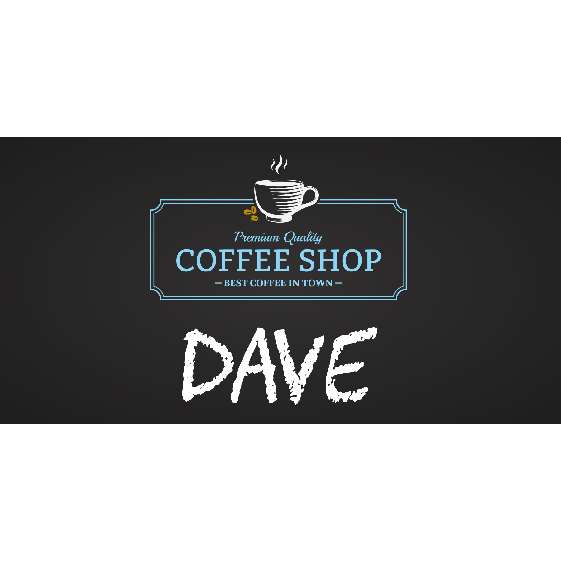 Badge Reusable Chalkboard Plastic with Pencil - 3 x 1.5 in - view 2 - product view 2