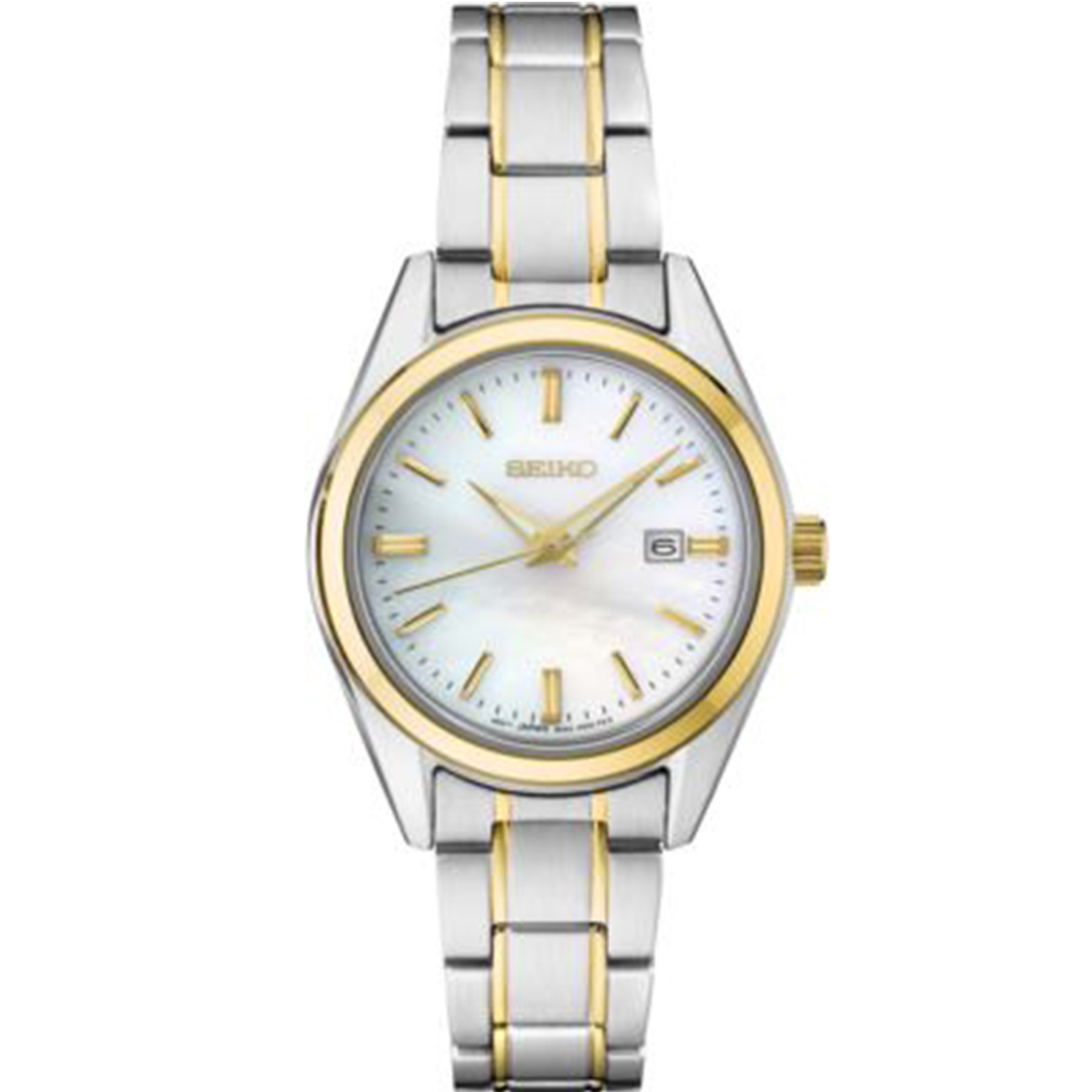 Seiko SUR636 Ladies Essentials Watch: Silver-Gold - HPG Brands