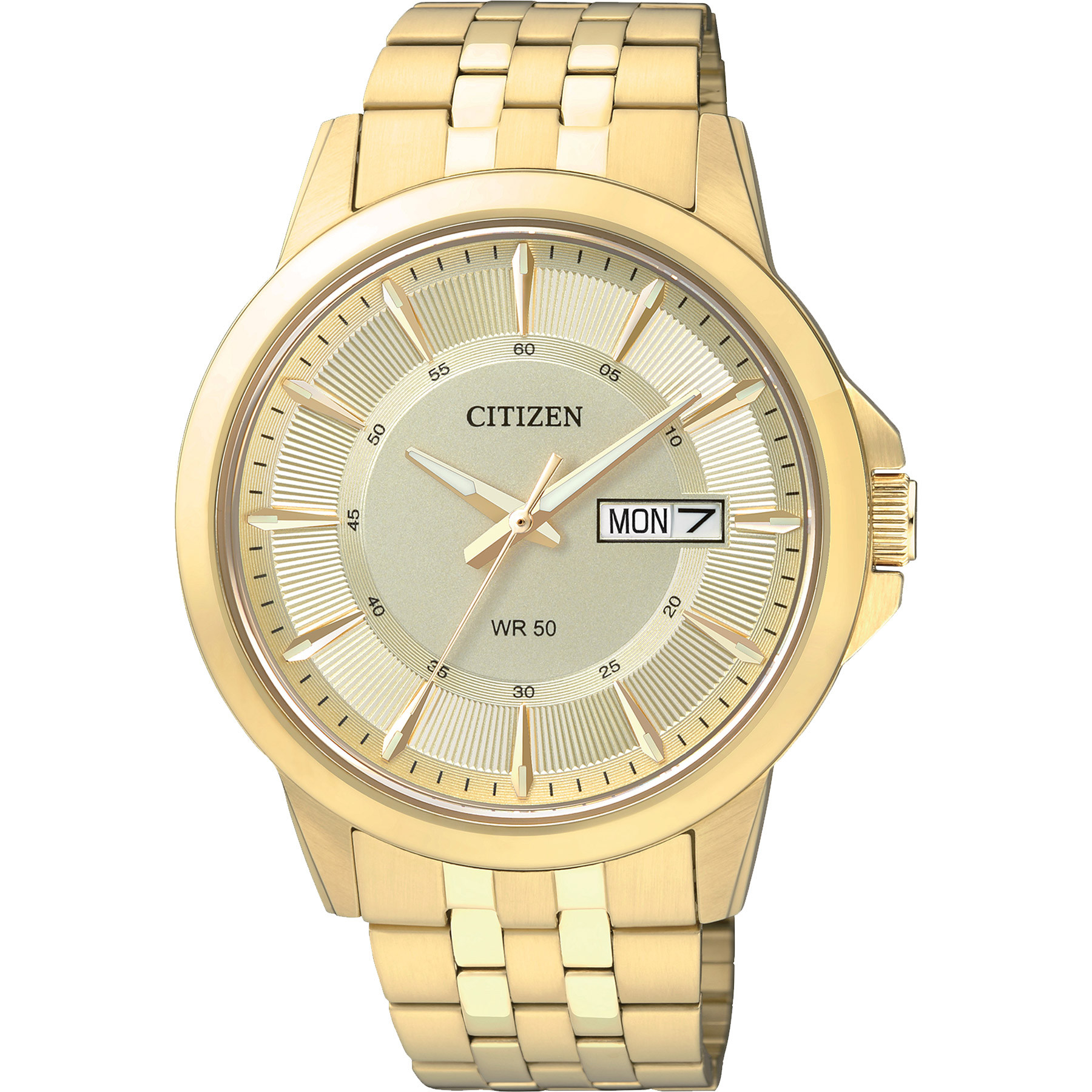 Citizen BF201356P Men's Quartz Watch, Gold-tone with Champagne