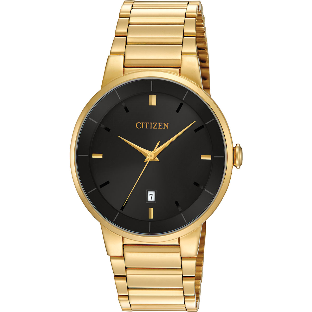 Gold Tone Stainless Steel Bracelet Analog Quartz Watch Seiko Men main image 4