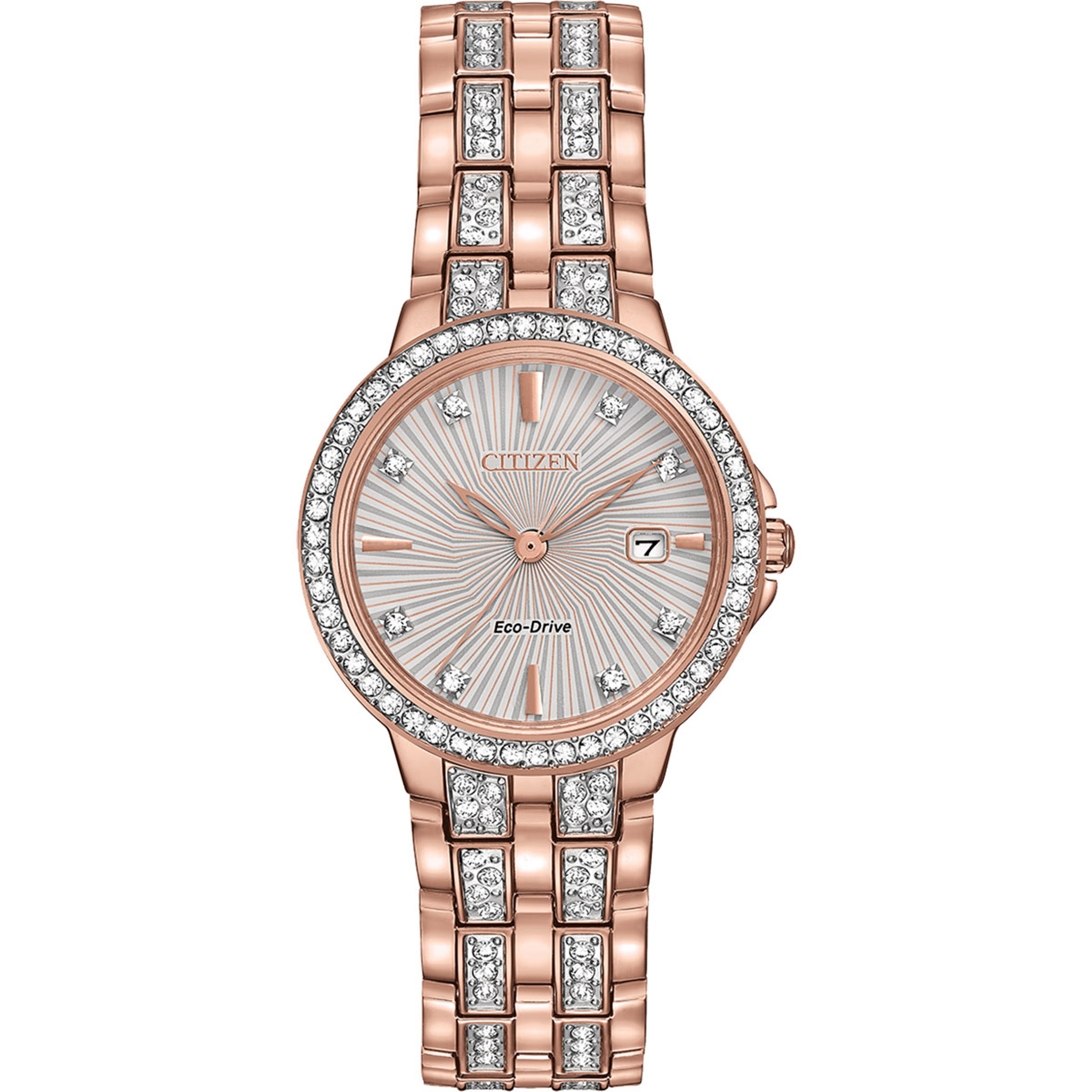 Citizen eco drive 2025 women's watch rose gold