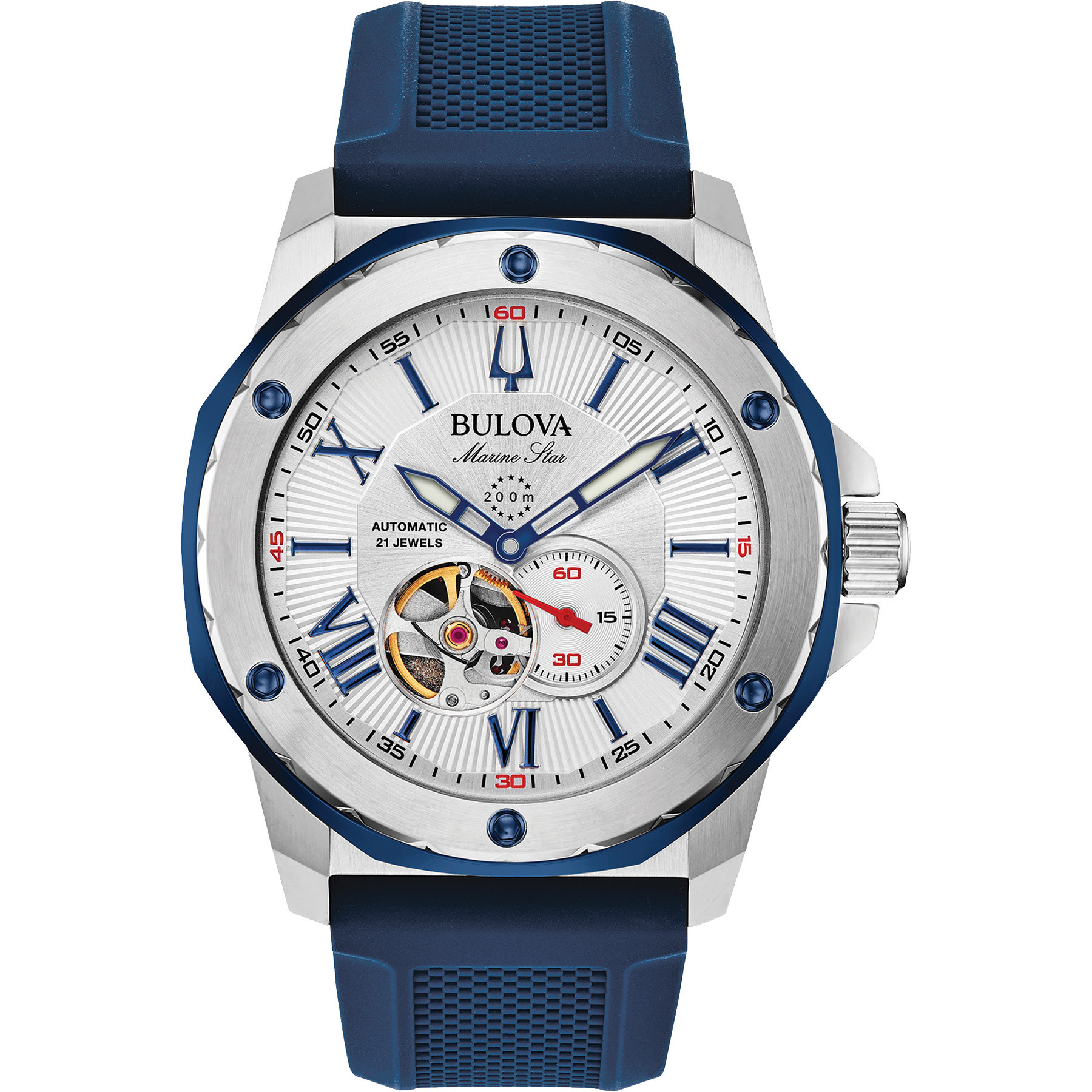 Bulova 98A225 Men's Marine Star Blue Sport Strap Watch - HPG Brands