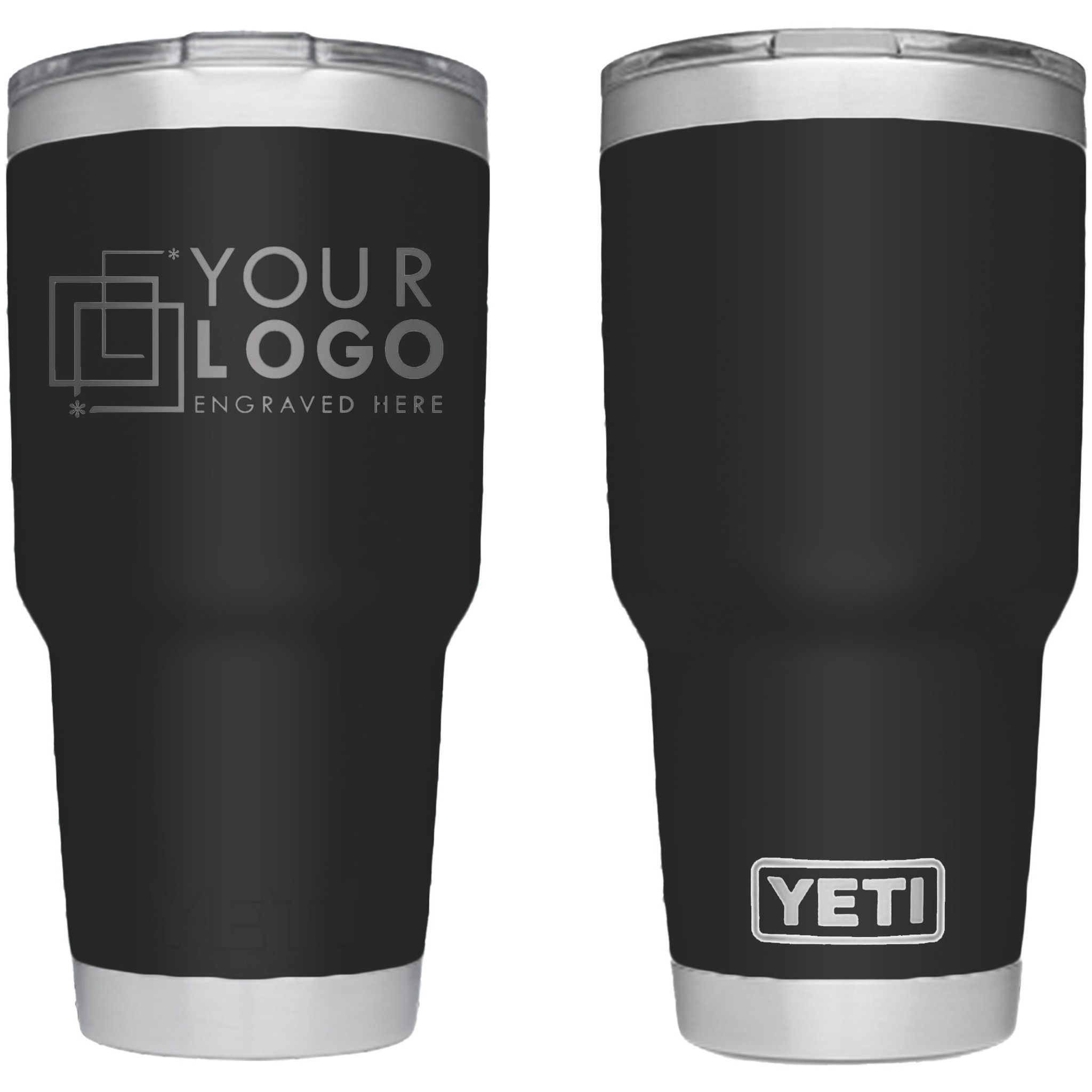 Yeti Coolers Rambler Tumblers, Black - 30 oz