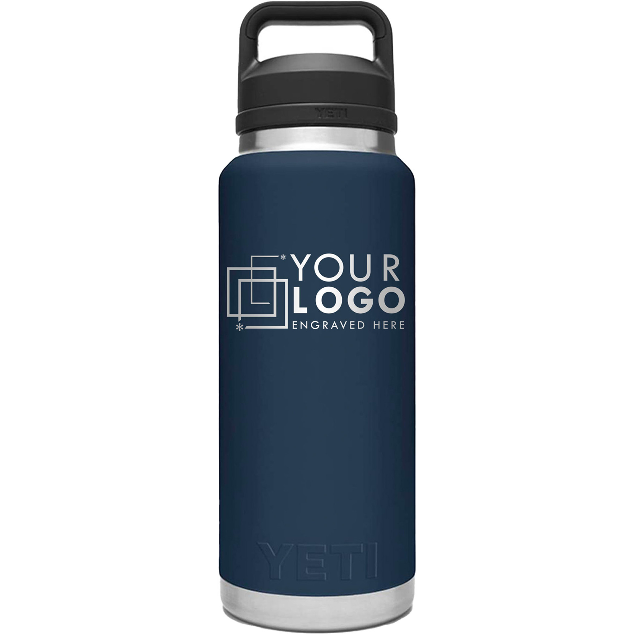 REAL YETI 36 Oz. Laser Engraved Coral Yeti Rambler Bottle With Chug Cap  Personalized Vacuum Insulated YETI 