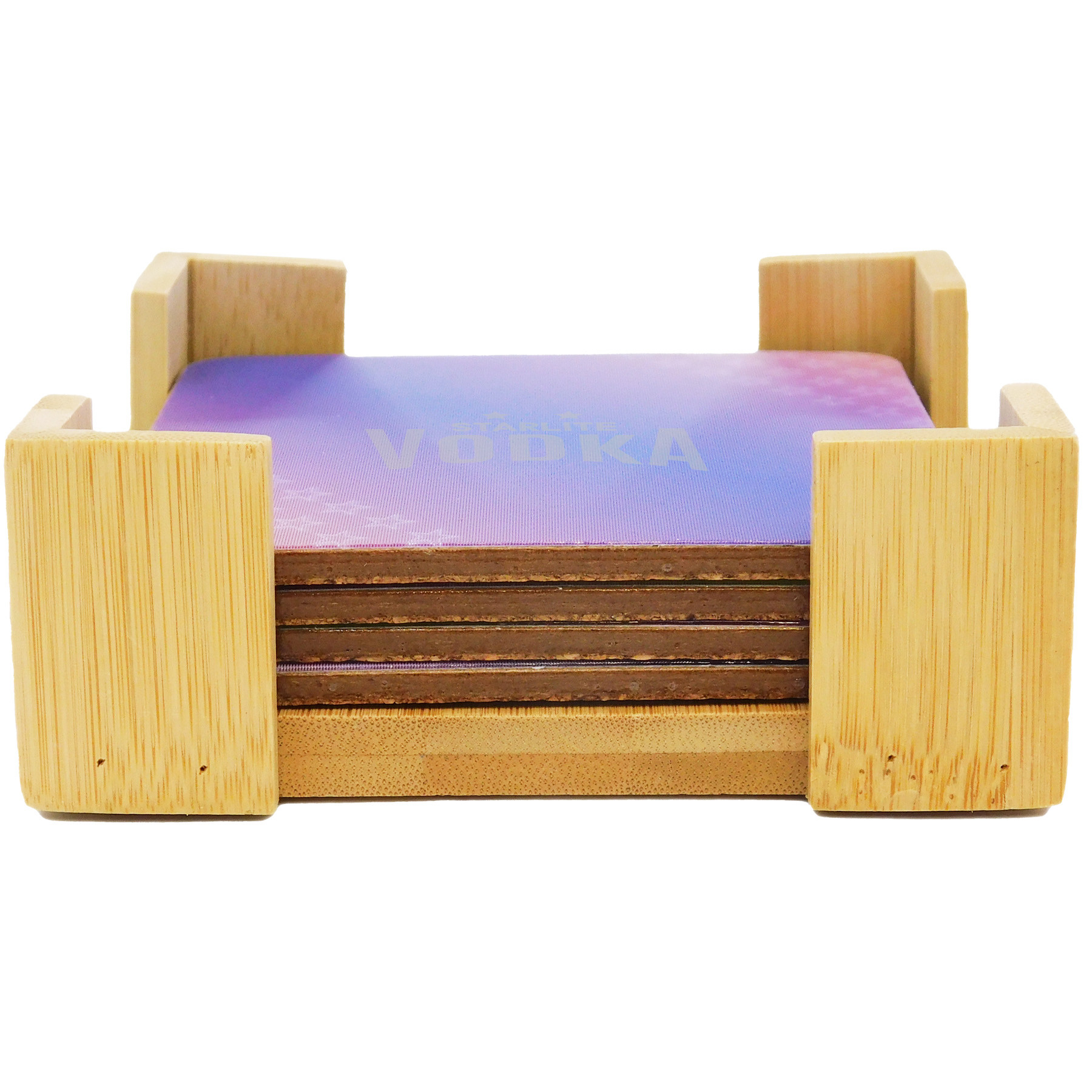 The Illusionist Lenticular Coaster: 4 Pc. Set In Bamboo Stand