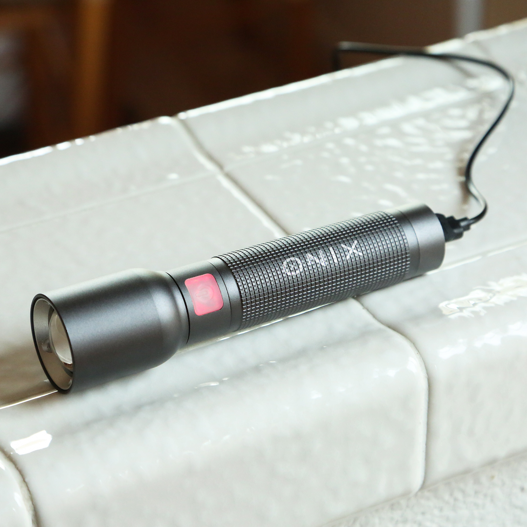 reNew Zoom Rechargeable Flashlight With Case - HPG Brands