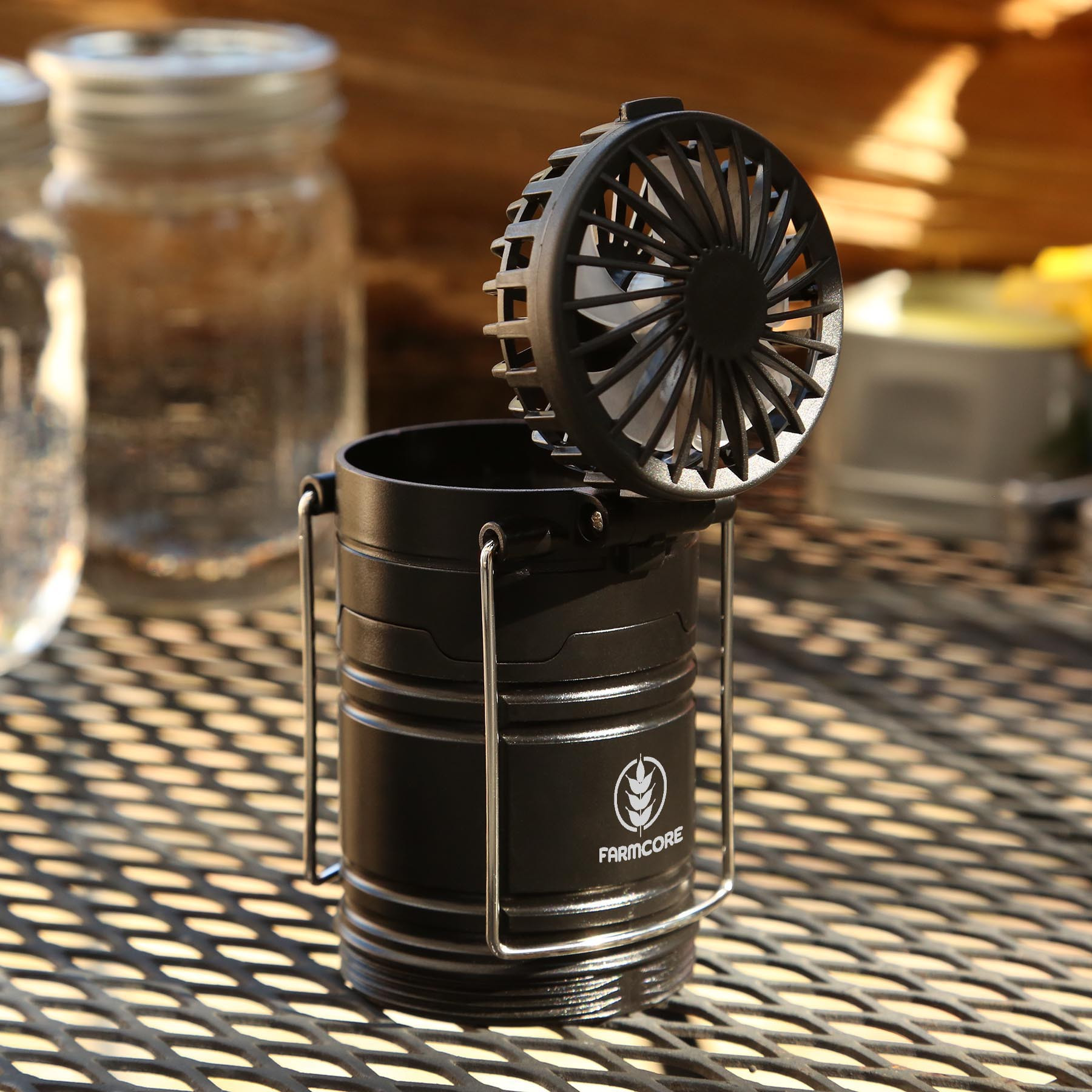 reNew Rechargeable Dual Lantern Fan - HPG Brands