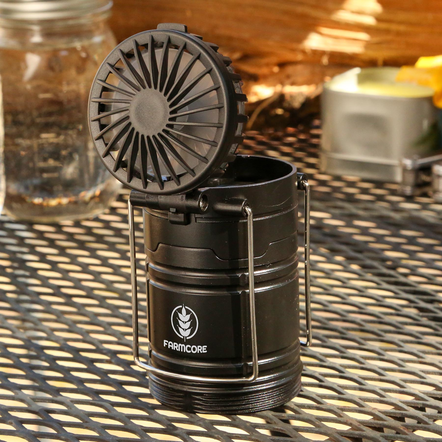 reNew Rechargeable Dual Lantern Fan - HPG Brands