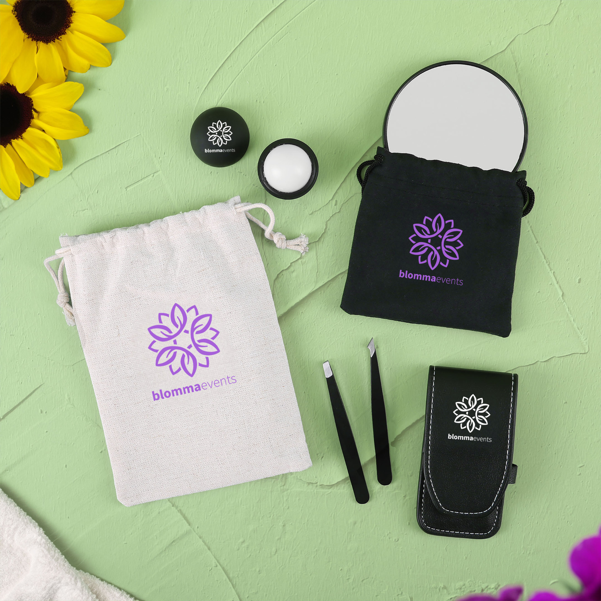 Beauty Kit with Tweezers and Magnifying Mirror - 5 x 7 in - view 2 - product view 2