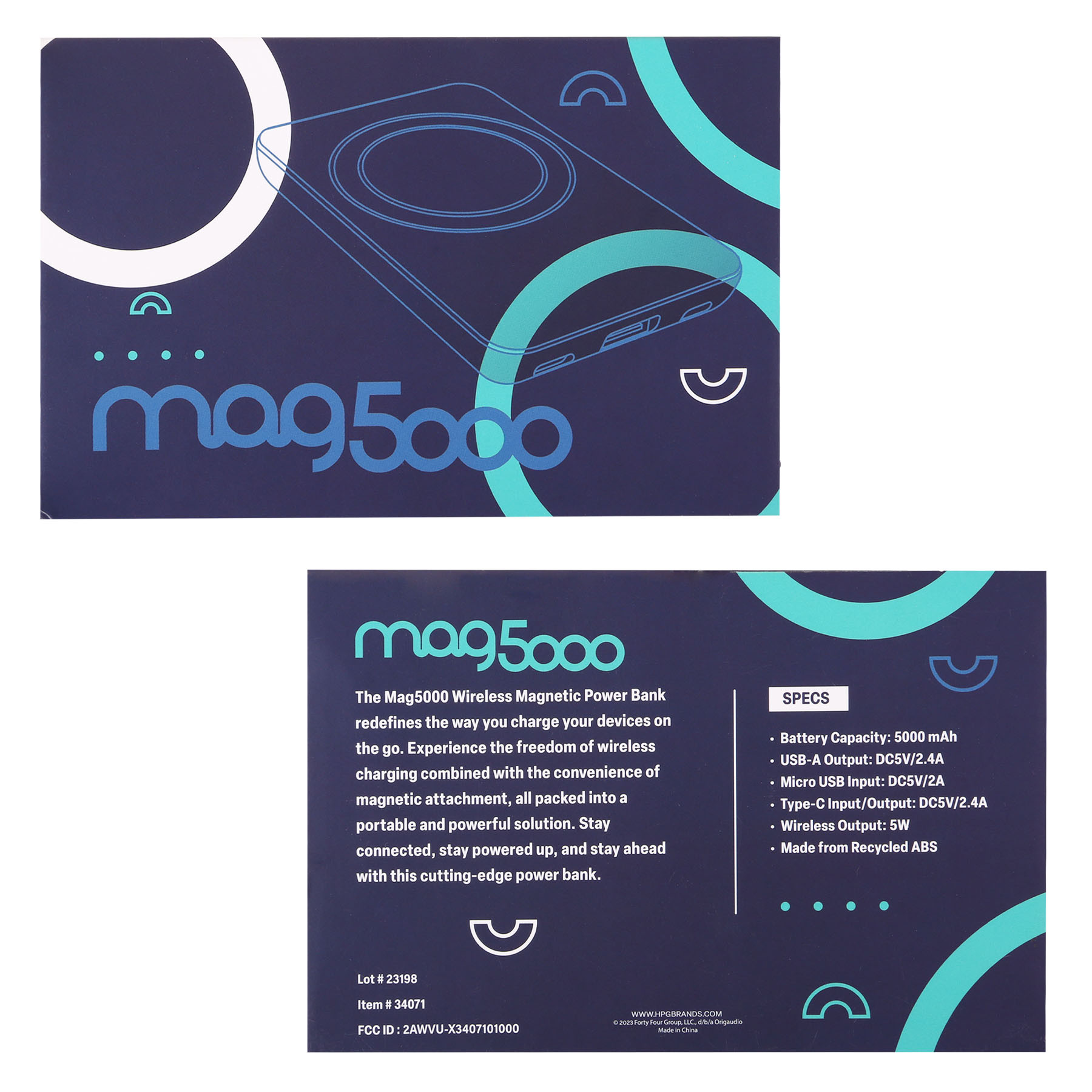 Mag5000 Wireless Magnetic Power Bank