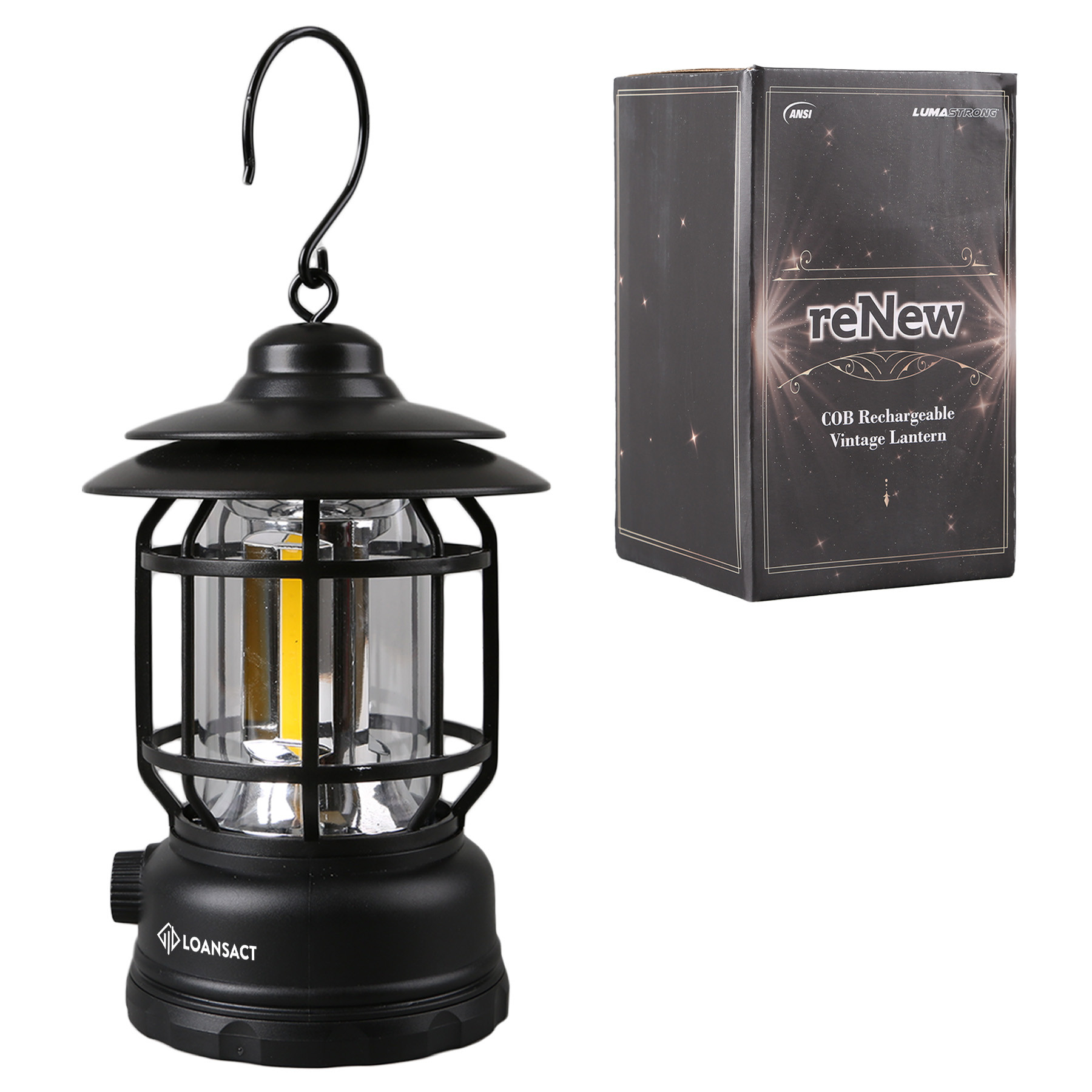 reNew COB Rechargeable Vintage Lantern - HPG Brands