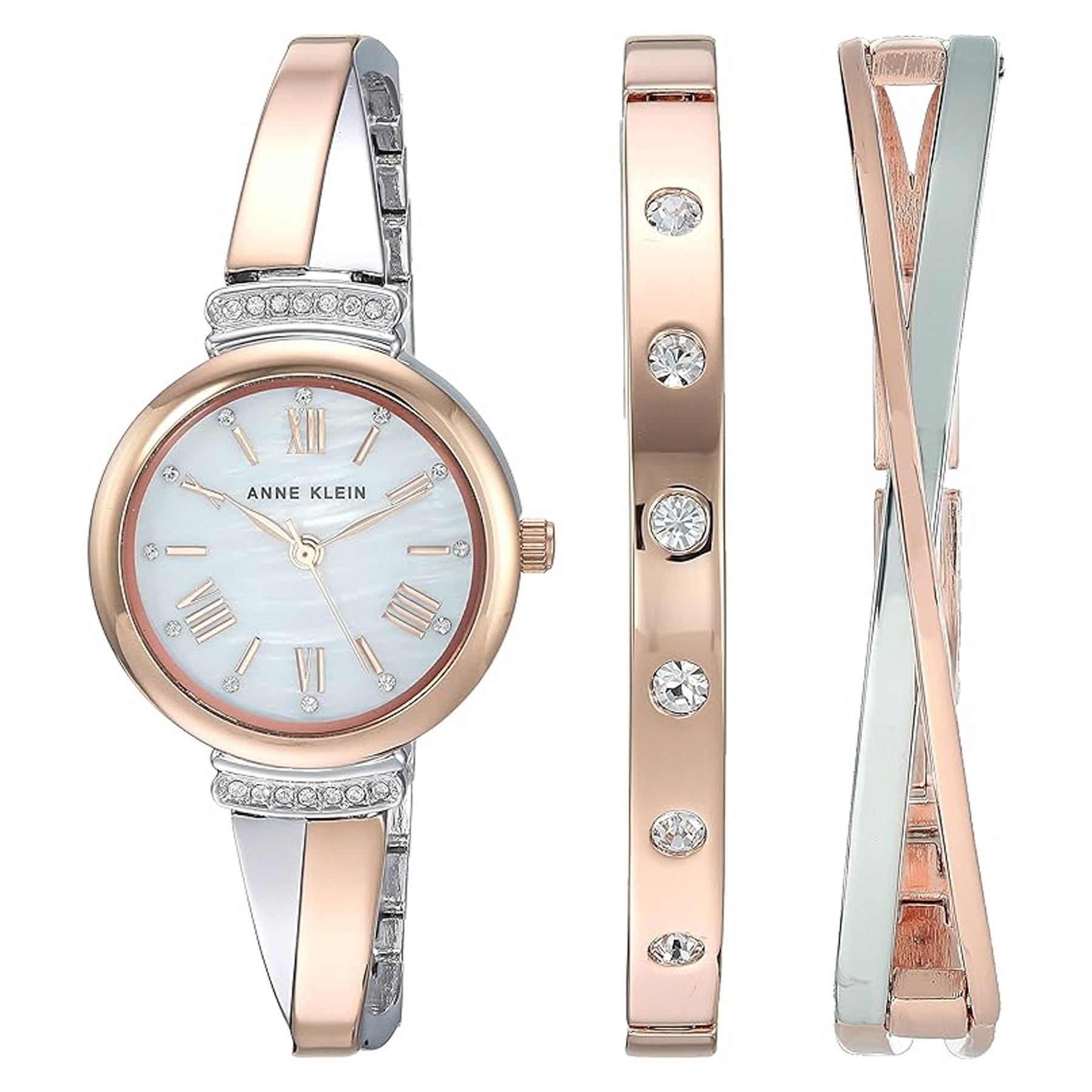Anne Klein Women's Two-Toned Bracelet Watch Set HPG Brands