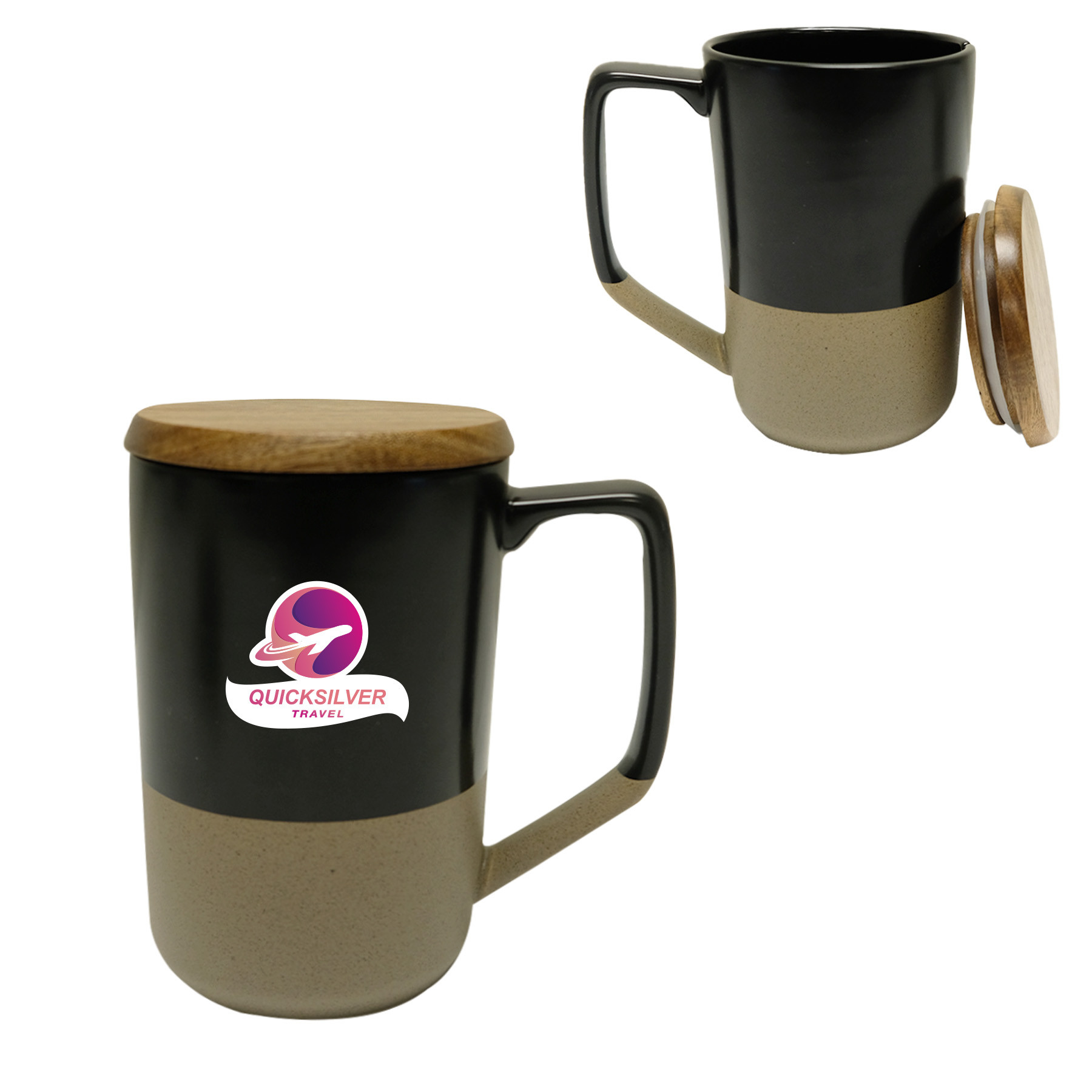 Valencia 16 Fl. Oz. Ceramic Mug With Lid - HPG Brands