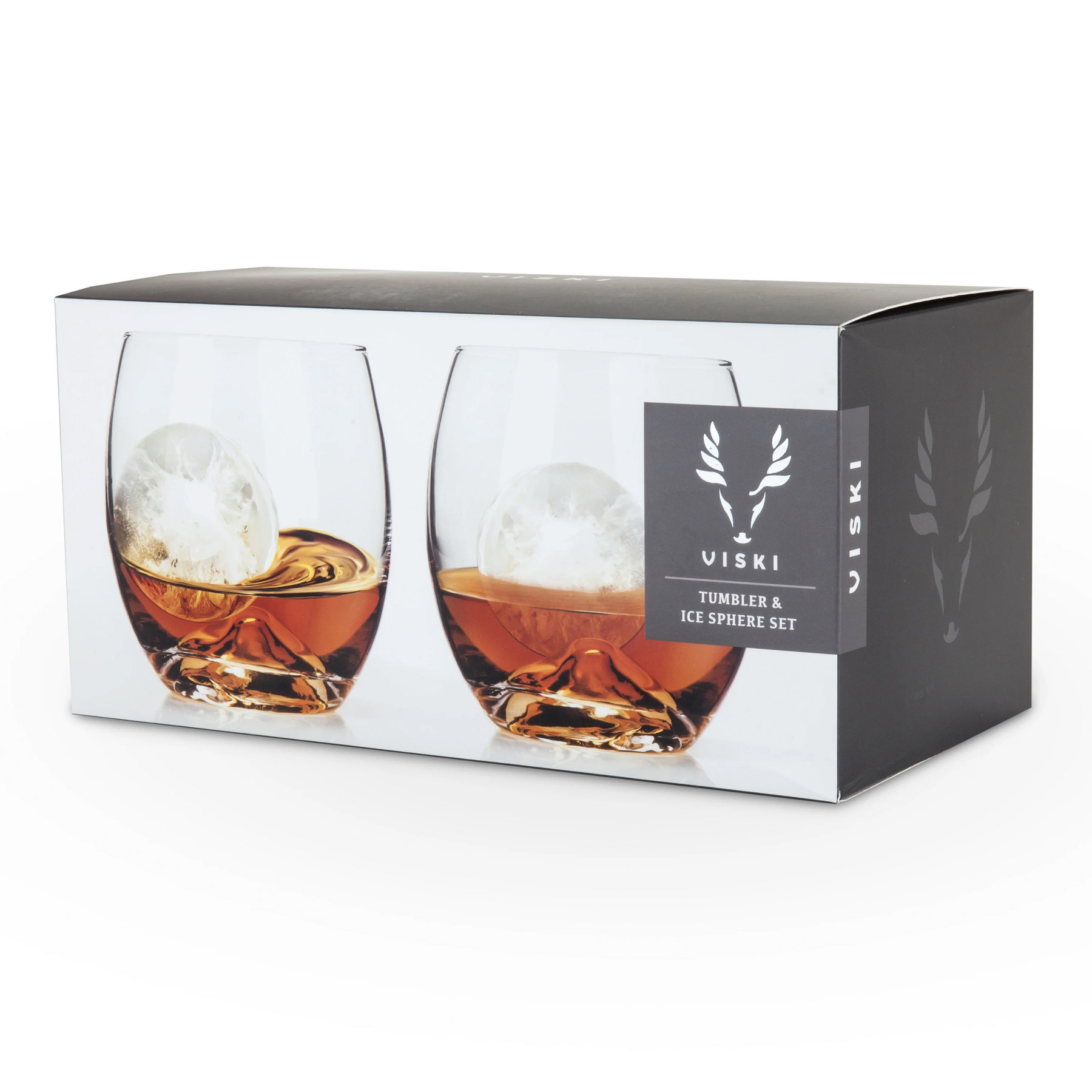 Viski Glacier Rocks® 4-Piece Ice Ball Mold And Tumbler Set - HPG