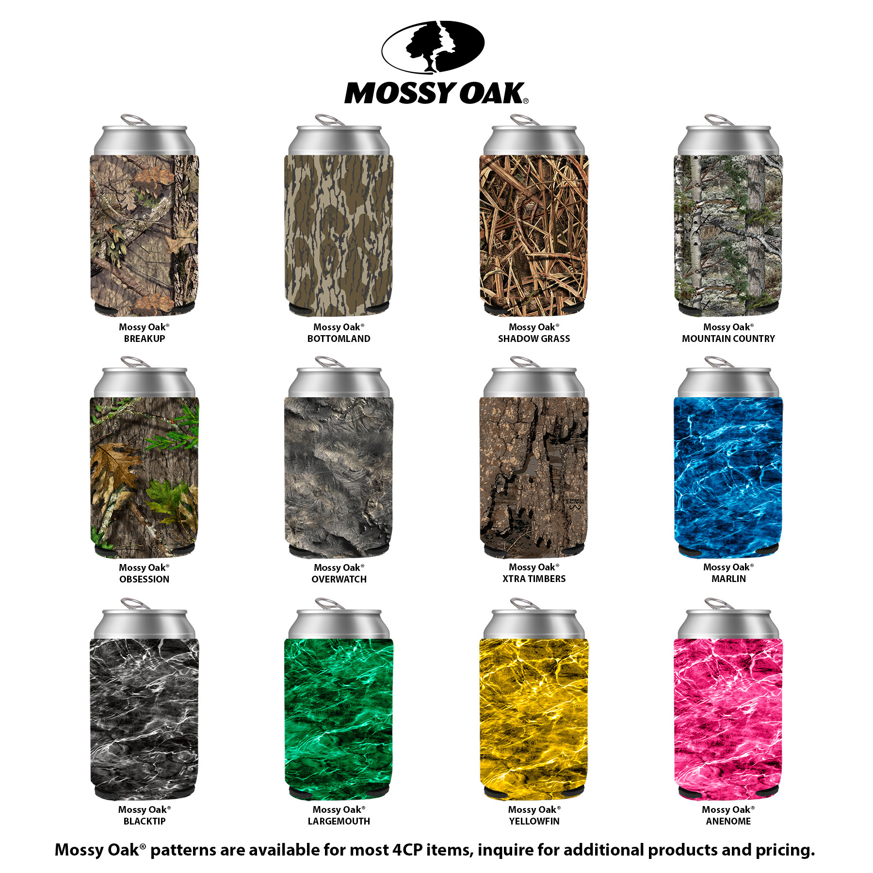 Full Color Mossy Oak® Camo Can Cooler - HPG Brands
