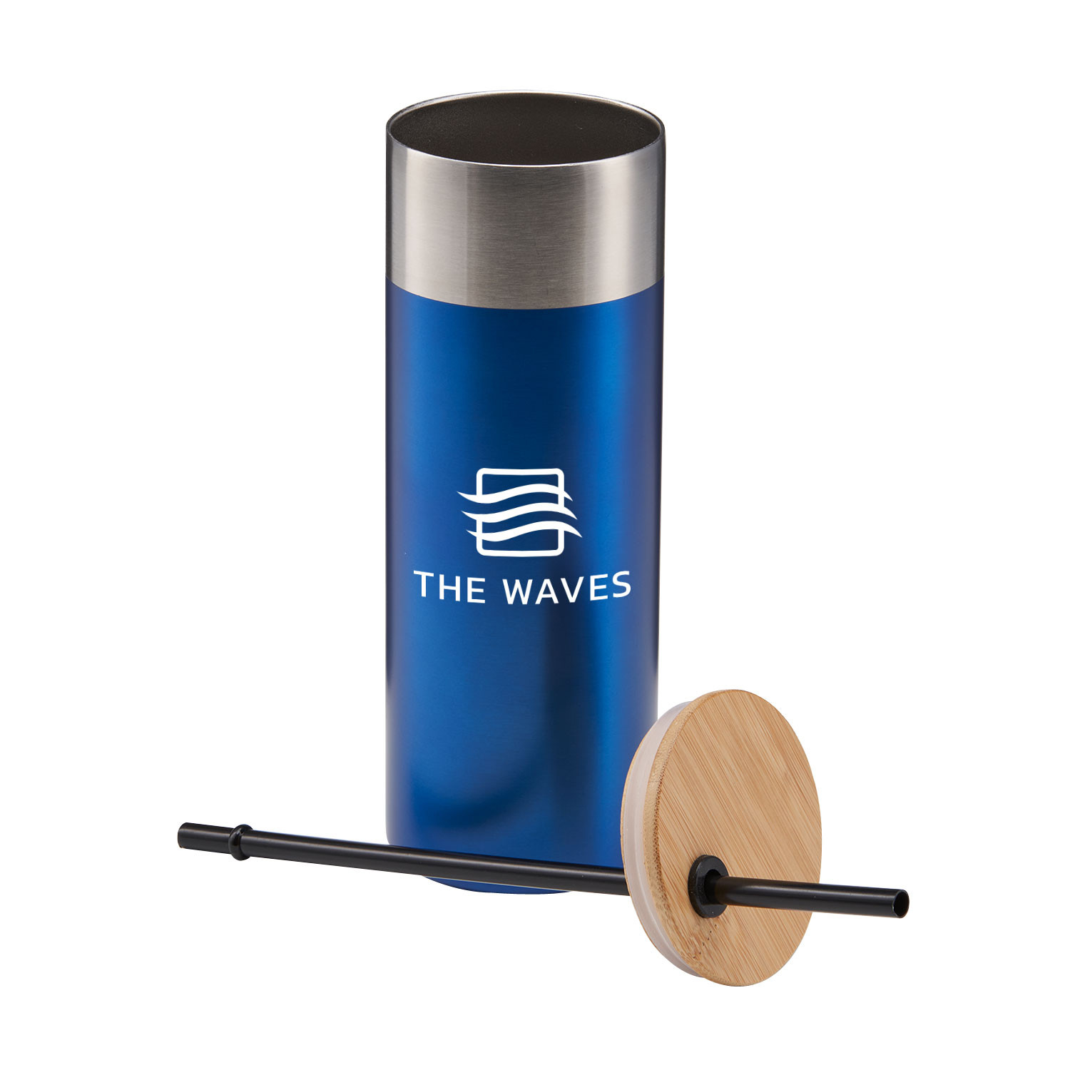 20 oz. Stainless Steel Tumbler with Bamboo Lid & Straw - HPG Brands