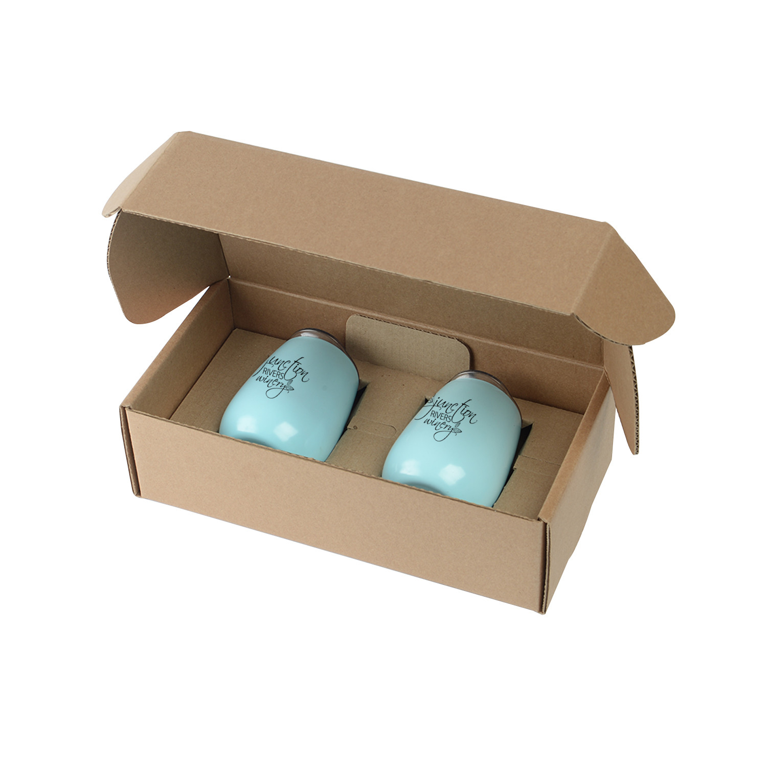 Stainless Steel Stemless Wine Glasses Gift Box Set - HPG Brands
