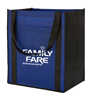 Large Non-Woven Grocery Tote w/ Pocket - HPG Brands